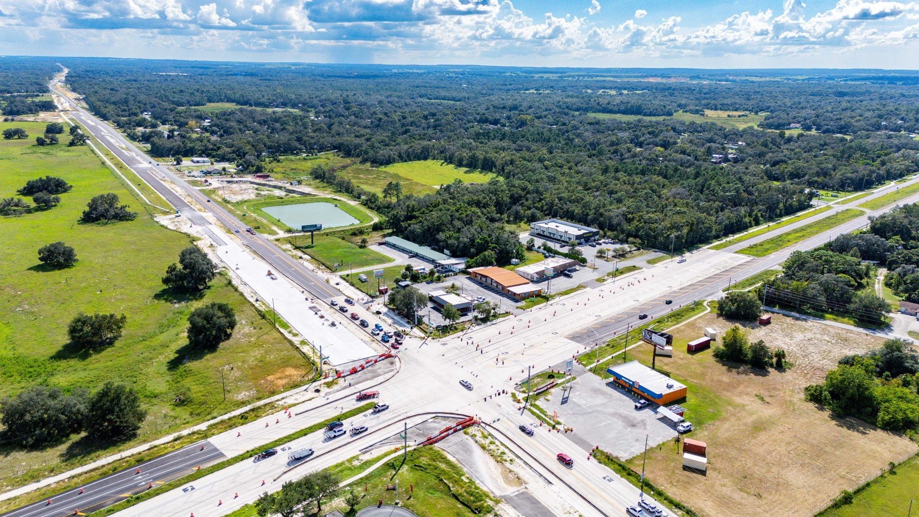 Aerial of the US 301 roadway corridor
