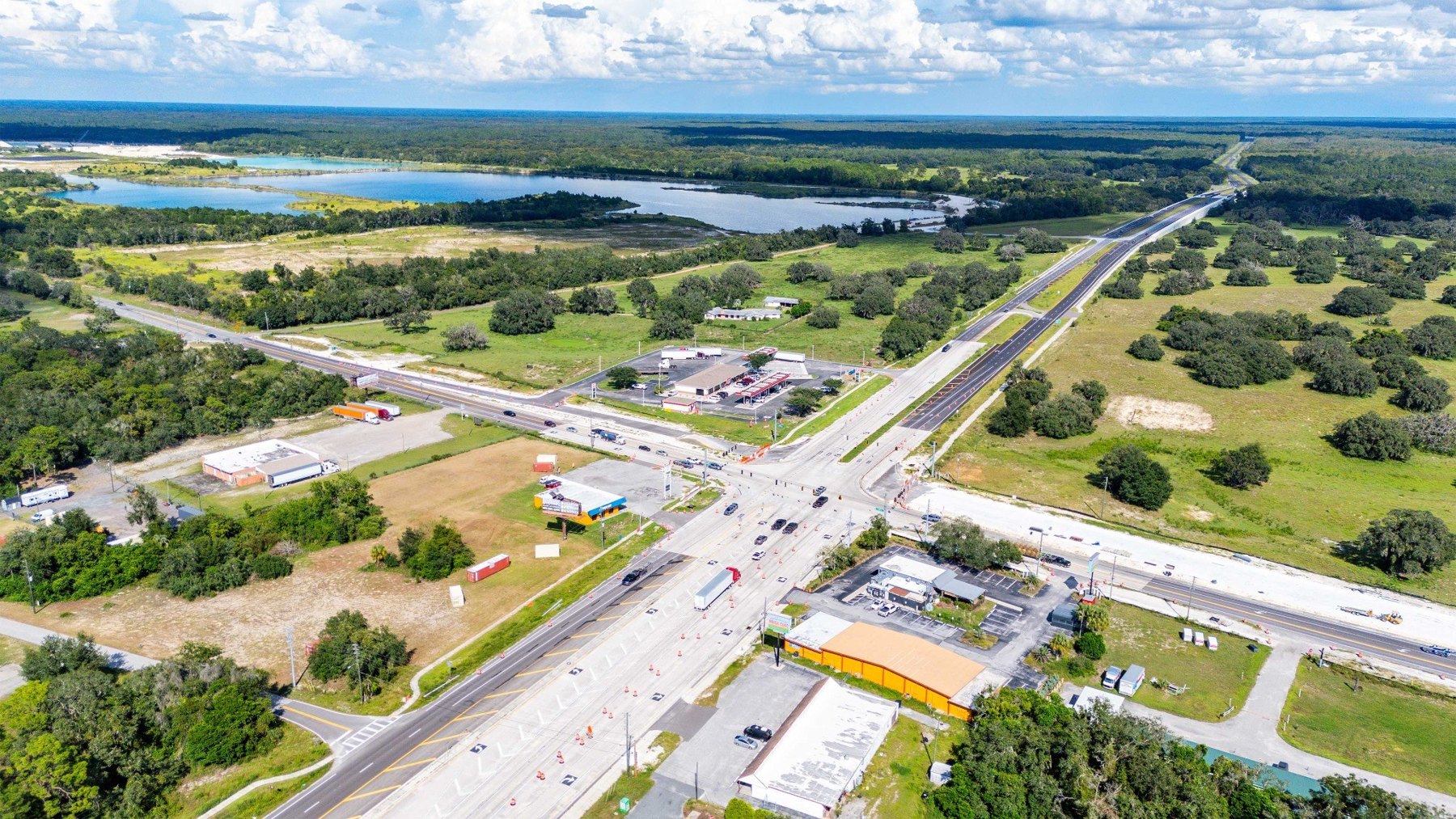 Wide aerial near US 301 and SR 50
